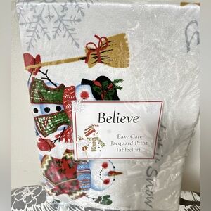 Believe Javquard  Print Tablecloth